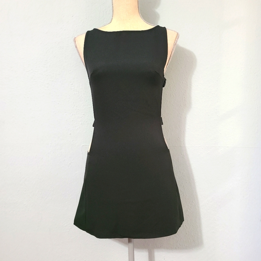 Peppermayo Exclusive Cherish You Buckle‎ Mini Dress Black NWT Size 2